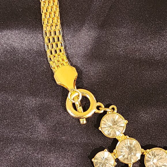 Brand New!! Gold plated Khaki|Green|Gray| Stone Necklace - Picture 2 of 3